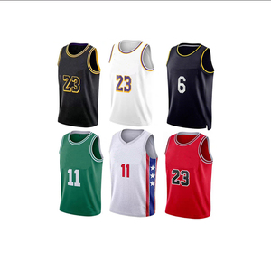 Maillot de basket-ball sans manches pour hommes, qualité supérieure, 100% polyester, antibactérien, séchage rapide, vente flash - Product Image 2