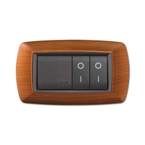 Placca Life Mod. Living Plastica Legno Chiaro 4 Posti - Product Image 1