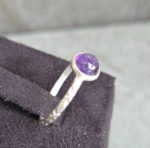 Bague en argent 925 artisanale améthyste pierre précieuse bijoux de mariage ethnique à la mode cadeau de fête de fiançailles pour les femmes OEM disponible - Product Image 1