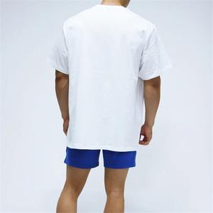 Vente en gros d'usine Hauts à manches courtes 100% coton pour hommes Logo de lavage personnalisé avec motif solide surdimensionné T-shirts vierges - Product Image 3