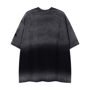 Personalizado apliques bordado lavado ácido impreso gráfico Streetwear de gran tamaño 100% algodón suelta ajuste pesado camiseta para hombres - Product Image 2