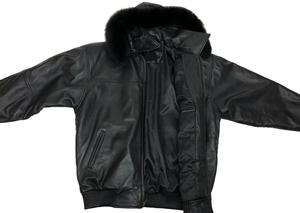 Chaqueta de Cuero Estilo Letterman para Hombre, Chaquetas de Cuero con Bolsillos, Estilo Clásico y Moderno - Product Image 4