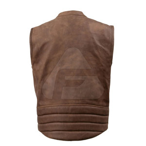 Chaleco de invierno informal transpirable de cuero genuino para hombre hecho a medida-Superventas - Product Image 6