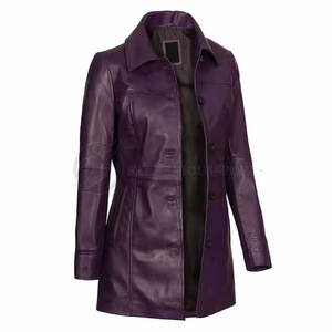 Manteau long élégant décontracté respirant pour femmes, élégant manteau en cuir tricoté d'hiver, trench-coat moderne, vêtements d'extérieur tendance - Product Image 6