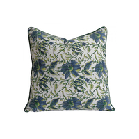 Vente chaude Housses De Coussin Pour Canapé Exquis Main Bloc Imprimé 100% Coton Passepoil Housse De Coussin Taie D'oreiller À Des Prix Pas Cher