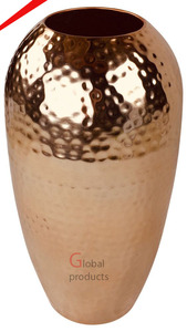 Aluminum Handmade Embossed Design <b>Table</b> Vase <b>for</b> Home Hotels & Restaurants - Product Image 2