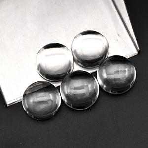 7X7MM AAA พลอยบุษราคัมสีขาวตามธรรมชาติแบบกลมทรงหลังแบนกึ่งมีค่าหลวมเครื่องประดับทำขายส่งมาก - Product Image 4