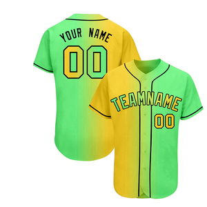 Diseño personalizado bordado carta sublimación camisas cuello en V hombres Jersey de béisbol Jersey - Product Image 6