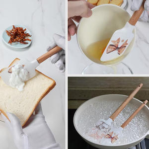 कस्टम बाहर व्यंजन मक्खन केक पेस्ट्री रसोई सामान सिलिकॉन स्पुला बेकिंग उपकरण - Product Image 6