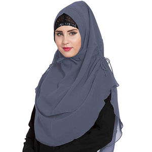 2025 pas cher prix usine en gros arabe dubaï musulman en mousseline de soie écharpe Hijab femmes malaisie tête enveloppement plaine écharpe Hijab en gros - Product Image 2