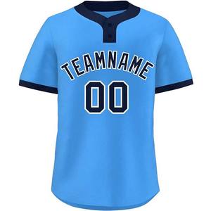 Couleur bleue Offre Spéciale maillot de Baseball personnalisé broderie imprimé votre équipe Logo nom numéro maillot de Baseball adultes respirant - Product Image 1