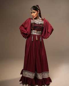 Robe ethnique tribale Banjara vintage 2026, qualité supérieure, robe traditionnelle afghane/pakistanaise, décorée de dentelle multicolore - Product Image 3