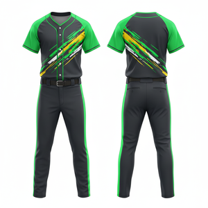 Uniforme de Béisbol Personalizado con Nombre de Equipo, Tejido Transpirable 100% Poliéster, Secado Rápido, Cuello en V, Diseño Moderno, Ropa Deportiva de Alto Rendimiento - Product Image 3