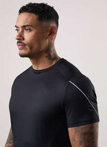 Lightweight Heather <b>Grey</b> Cotton <b>T</b>-<b>Shirts</b> for men Raglan Sleeves Plus Size Color Block Slim Fit Gym Fitness Wear Solid Jersey - Product Image 5