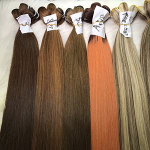 Extensions de cheveux vierges Remy européennes de haute qualité cheveux vietnamiens à trame blonde alignés sur les cuticules avec couleurs vives - Product Image 3