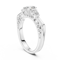 Anillo de Diamante Cultivado en Laboratorio de Corte Ovalado de Lujo de 0.50ct y Corte Pera de 0.25ct para Mujer, Oro de 10K/14K/18K/Plata, Chapado, Certificado IGI, Regalo de Aniversario para Ella