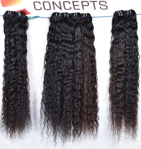 Vente en gros de cheveux humains vierges indiens Remy à double trame non traités, faisceaux de cheveux crépus bouclés lâches - Product Image 6