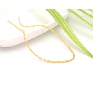 Collier de perles facettées en saphir jaune, bijoux fantaisie en pierres précieuses - Product Image 1