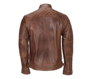 Nueva chaqueta de cuero personalizada de otoño para hombre de cuero de vaca a precio barato, chaqueta de cuero genuino de alta calidad, superventas de Maximize Wear - Product Image 5