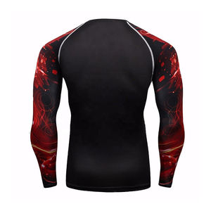 Camiseta de Compresión MAA para Hombre, Diseño Personalizado, Etiqueta Personalizada, Bajo Costo, MMA, Transpirable, 100% Poliéster, 220g, Corte Perfecto, a la Moda - Product Image 2