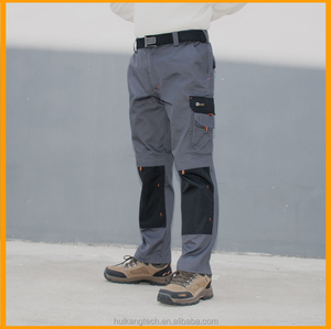 กางเกงทำงานผ้าแคนวาสแบบมีกระเป๋าหลายกระเป๋าสำหรับผู้ชายกางเกงลำลองใส่ทำงานกลางแจ้งมีกระดุมลายเอวกลางขาตรงแบบอินเดีย - Product Image 3