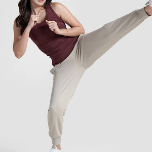 Logotipo personalizado para mujer XS Fit Summer Sportswear Racer Back Tank Top Knitted Activewear para Gym Workout Fitness Fashion Style - Product Image 2