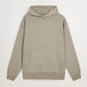 เสื้อฮู้ดผู้ชายแบบถักนิตติ้ง น้ำหนัก 280 กรัม ผลิตตามสั่ง ขายส่ง OEM สินค้าขายดี เป็นมิตรกับสิ่งแวดล้อม สกรีนโลโก้ด้านหน้าแบบเรียบ สไตล์ลำลอง สำหรับฤดูหนาว - Product Image 4