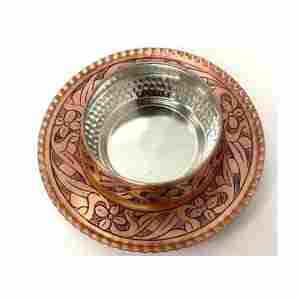 Vente chaude bol en cuivre de haute qualité poli pour batteur sur socle pour la cuisson artisanat camping par exportateur indien - Product Image 5