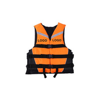 À la mode personnalisé couleur maille gilet de sauvetage extérieur multi-poches gilet de sauvetage fabricants vente directe canotage gilet de sauvetage