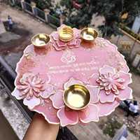 Assiette de prière décorative artisanale en résine, style ange, pour le festival Diwali, cadeau spirituel exclusif