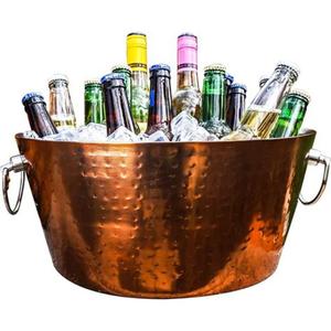 Cubo de hielo de cobre martillado de estilo antiguo de alta calidad con estética de lujo y estructura sólida duradera para una larga vida útil - Product Image 6