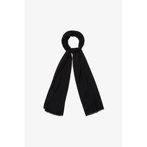 Black 70x180 Printed Wooltouch Scarf with Bows Argyle and Animal Patterns - Product Image 1