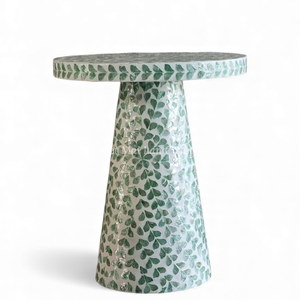 Mesa de Centro de Lujo con Incrustaciones de Nácar, Mueble Artesanal con Incrustaciones de Concha para un Hogar Sofisticado - Product Image 2