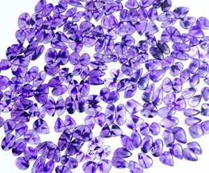 Cabujón de amatista natural al por mayor, piedras preciosas sueltas de cuarzo para hacer joyas, par en forma y tamaño mixtos - Product Image 1
