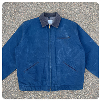 Chaqueta de Mezclilla Casual Vintage de Invierno para Hombre, Estilo Urbano, 100% Poliéster, Cuello Alto, Estilo Camionero, Ropa de Trabajo, Estampado para Exteriores