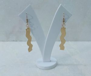 Boucles d'oreilles et bracelets fantaisie en laiton, élégants, en métal doré antique, à facettes, accessoires de bijoux pour les soirées - Product Image 5