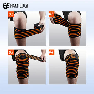 Genouillères avec soutien élastique-Idéal pour l'haltérophilie, la dynamophilie et les entraînements de gymnastique | Confort en mélange de coton - Product Image 3