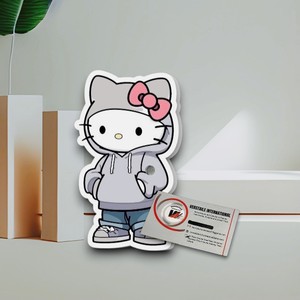 Herramientas de Extensión de Pestañas Magnéticas de Acrílico Personalizables con Diseño de Hello Kitty, Lazo Rosa, Flores, Círculos y Corazones - Product Image 3