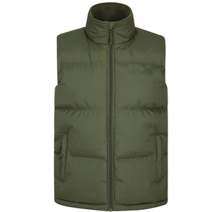 Gilet matelassé d'hiver pour hommes isolé résistant à l'eau coupe-vent fermeture éclair léger sans manches travail pêche randonnée - Product Image 1