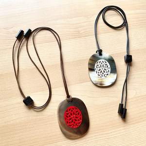 Collier corne de buffle couleur miel ambre/collier corne naturelle/bijoux corne de buffle - Product Image 6