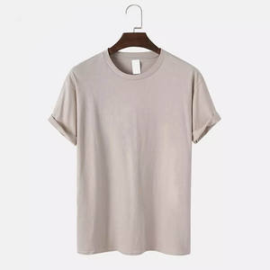 เสื้อยืดคอกลมแขนสั้นสำหรับผู้ชาย, เสื้อยืดคอกลมผ้าฝ้าย100% ธรรมดาคอกลมแขนสั้นโอเวอร์ไซส์พิมพ์ลายเรียบง่าย - Product Image 3