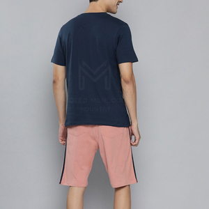 Ensembles de vêtements de sport pour hommes, style streetwear, t-shirt et short d'été, grande taille, manches courtes, séchage rapide, respirant, polyester/coton - Product Image 3