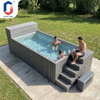 Piscine hors sol en acrylique de luxe avec système de filtration intégré, prête à l'emploi, pour villa ou hôtel