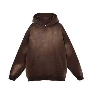 Sudadera con Capucha para Hombre, Invierno, Lavado Ácido, 100% Algodón, Servicio OEM Personalizable, Transpirable, Impermeable, Ecológica, Alta Calidad, Venta al Por Mayor - Product Image 4