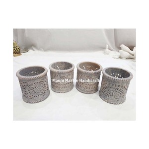 คอลเลกชันใหม่ราคาแพงฐานดอกไม้หินสบู่พร้อมมือแกะสลักธรรมชาติขัดสำหรับตกแต่งบ้านของขวัญ - Product Image 6