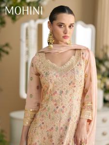 Look Élégant Collection Premium Excellente Qualité Georgette Véritable Avec Paillettes Costume De Travail Femme Fabricant De Mode - Product Image 4