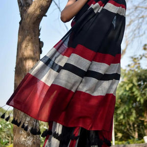 Vestido de niña transpirable ligero tejido cardado KHADI multicolor para boda - Product Image 1