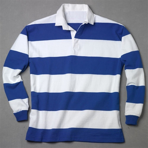 Chemises de rugby unisexes personnalisées, maillots de sport personnalisables en bande multicolore, design respirant pour hommes et femmes - Product Image 1