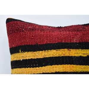 Multicolor Wool Kilim 18x18 Inch Decorative Cushion Woven Vintage Leaves Print Pattern Portable for Bedding Sofa Christmas Use - Product Image 2