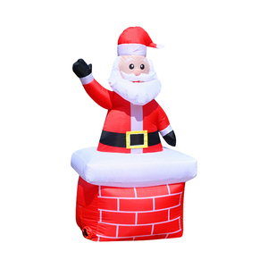 Santa <span class=keywords><strong>Claus</strong></span> Inflable de 6 Pies que Saluda desde la Chimenea, Decoración Navideña Inflable con Luces LED para Jardín, Patio, Césped, Festividades - Product Image 3